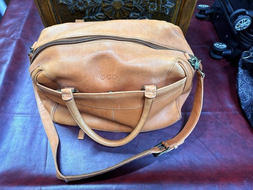 Borsone Briggs and Riley vintage in pelle marrone LB-40 21x11x11 incredibile antico - Foto 2 di 14