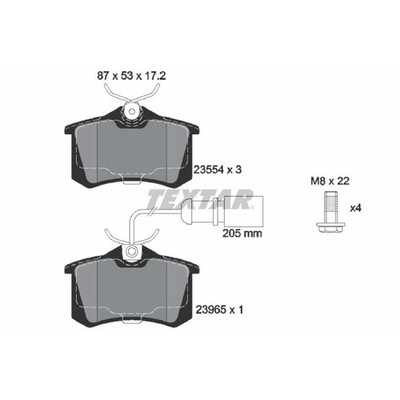 Textar Bremsbelagsatz Bremsklötze hinten 1345337 5M212M008AA 24698889
