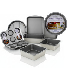8-Piece Non Stick Bakeware Set Baking Set- with Muffin Tray, Oven Tray, Cake Tin