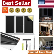 DIY-Friendly Blackout Window Film: Static Cling 100 UV Block, 17.5'' x 78.7''