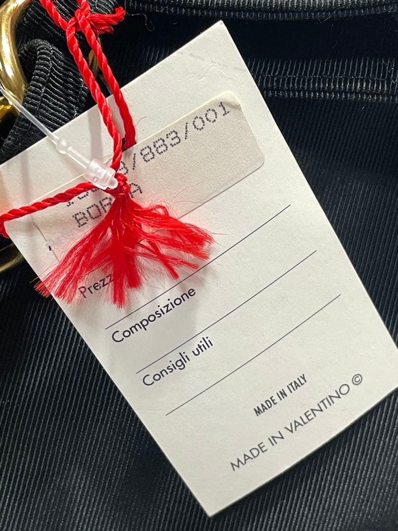 Valentino Garavani Chain Tote Bag Black Italy Unused Designer Luxury Japan thumbnail 7