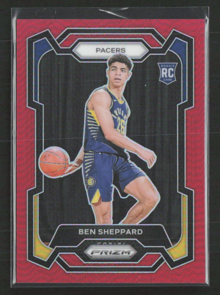 2023-24 Panini Prizm #172 Ben Sheppard Prizms Red #/299 Indiana Pacers