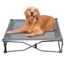 TIMBER RIDGE Outdoor Dog Bed, Cooling Elevated Pet Bed Portable Raised Dog Be...