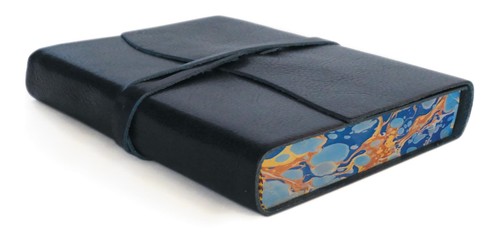Cavallini - Diario Roma Lussa in pelle rilegato morbido - Blu - 6x8,5ins - 416 pagine - Foto 2 di 3