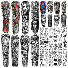 Fashion-Forward 46 Sheet Waterproof Temporary Tattoos - Perfect for Any Occasion