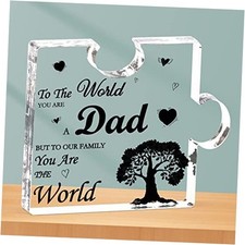 Gift from Daughter Son, Acrylic Plaque Gift for Plaque Gift Puzzle Shaped Dad