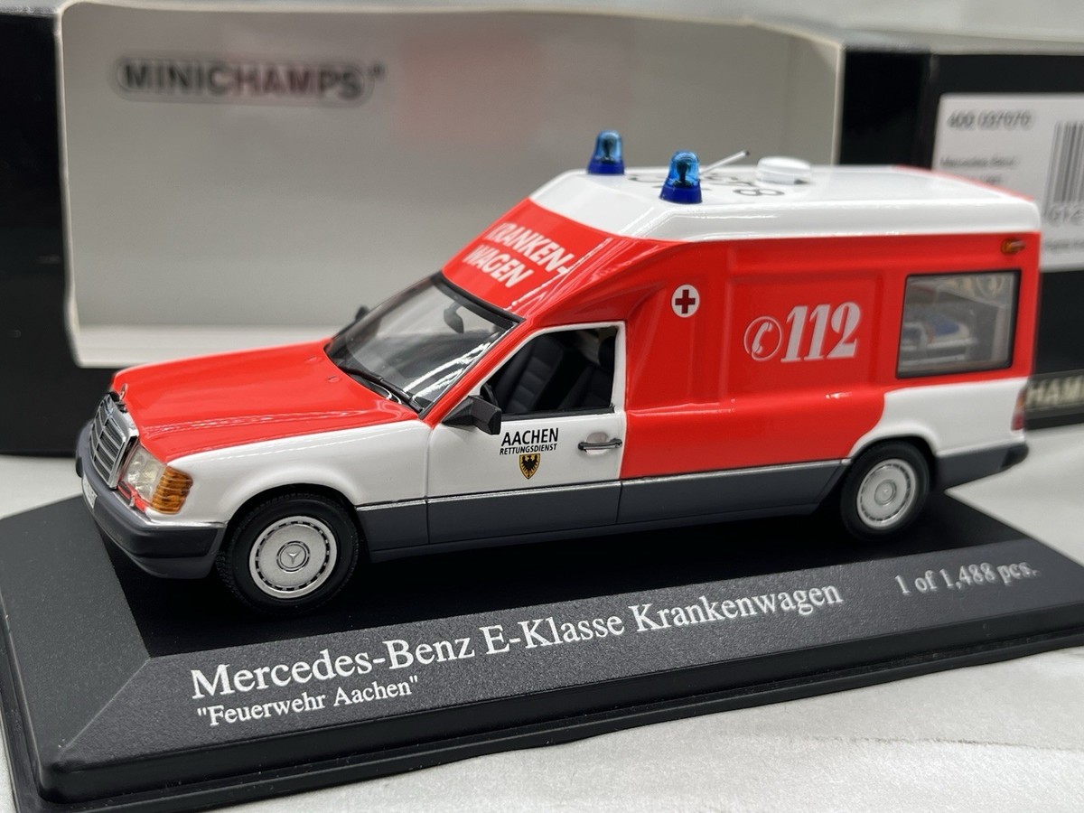 🇺🇦 1:43 Minichamps MERCEDES W124 Ambulance Red White 124 1