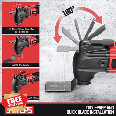 Cordless Oscillating Tool for Milwaukee 18V Battery Brushless 6-Speed