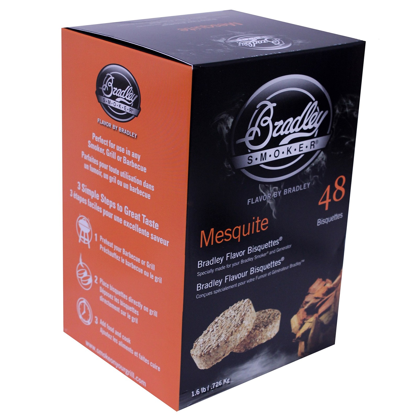 Bradley Smoker Bisquettes for Grilling and BBQ, Mesquite Spe