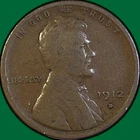 1912-D Lincoln Wheat Cent Very Good VG Coin #35822