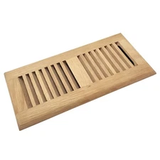 Homewell Hardwood (Oak, Maple, Hickory) Floor Register, Drop In Vent, Unfinished