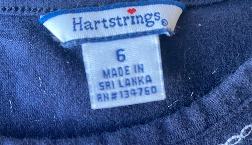 Hartstrings Girls 6 Top and Skirt Skort Blue Salmon Pink - Picture 8 of 10