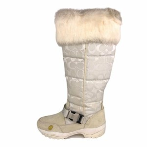 Coach 'Suzy' Apres Ski Blanco Brazalete De Piel De Ante Invierno Botas de  nieve para mujer Talla 6.5M | eBay