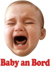 Aufkleber Baby an Bord schreiend 210 x 130 mm  Aufkleber Auto Sticker Fun
