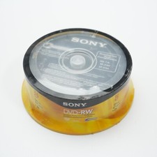 Sony DVD-RW 4.7GB 120Min 1x-2x Blank Rewritable Discs 25-Pack New Factory Sealed