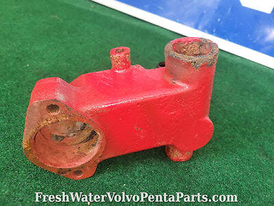 Volvo Penta V6 4.3L thermostat housing 855470 top Tee for risers - Picture 2 of 8
