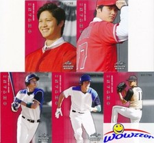 SHOHEI OHTANI 2018 Leaf Premier Rookie (5) Card RED PARALLEL RC Set all #/200 !