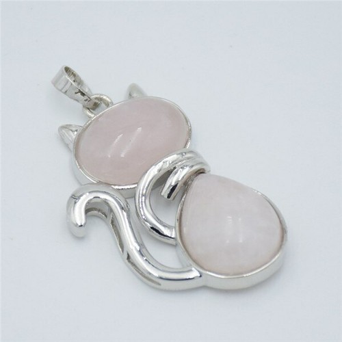 Wholesale 6pcs/lot Mixed Natural Stone Cat Pendants Necklace for Jewelry Making - Picture 7 of 12