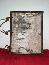 GENUINE RUSTIC BIRCH BARK HANDMADE WOODEN PHOTO ALBUM HOLDS 40- 6x4 SLIP IN