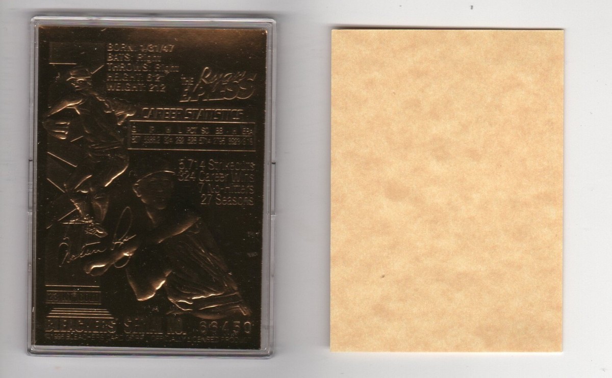 1996 Bleachers Nolan Ryan 23 Karat Gold Baseball Greatest 1996 Bleachers Nolan Ryan 23 Karat Gold Baseball Greatest
