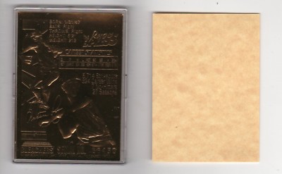 1996 Bleachers Nolan Ryan 23 Karat Gold Baseball Greatest