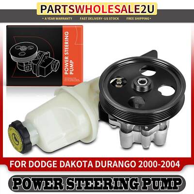 Power Steering Pump w/ Reservoir for Dodge Dakota 2000-2004 Durango 2000-2003