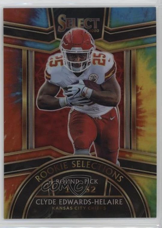 2020 Panini Select Rookie Selections Tie-Dye Prizm /25 Clyde Edwards-Helaire RC