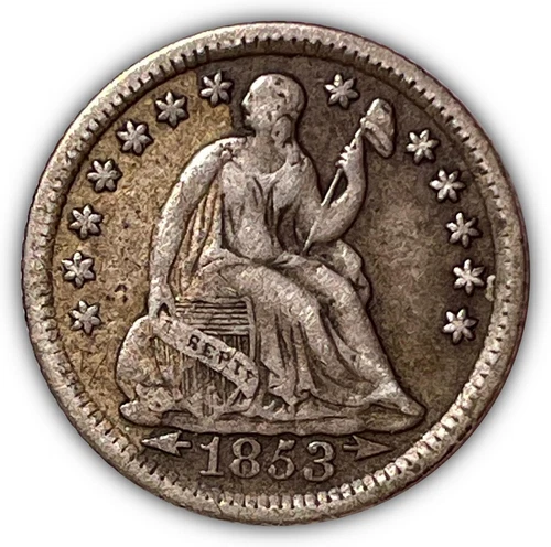 1853-O Arrows Seated Liberty Half Dime Extremely Fine XF Coin #4864