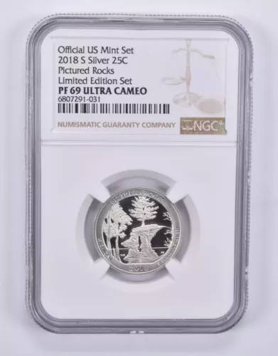 2018-S Quarter Silver Pictured Rocks Limited Edition Set PF69 UCAM NGC