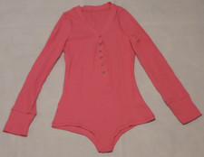 Unbranded womens V neck long sleeve Pink Bodysuit size XL NWOT
