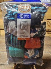 Boy's Boxer Briefs 10-Pack XL 14-16 Husky Boys Boxer Briefs Wonder Nation Brand
