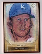 Don Sutton 2020 Topps Transcendent Framed Reproduction Art Sketch Card 22/95