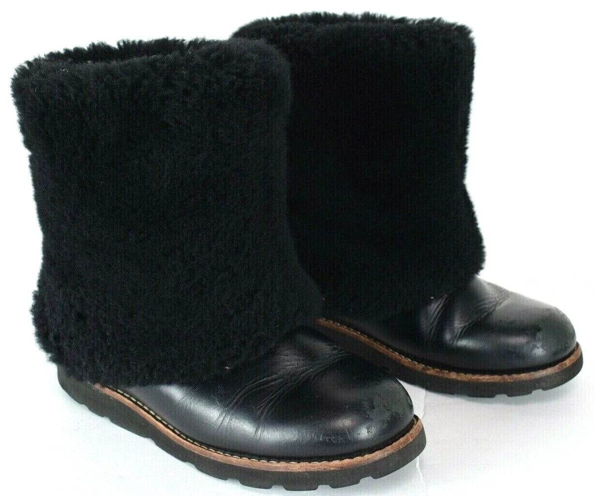 Ugg sheepskin cuff boot deals black