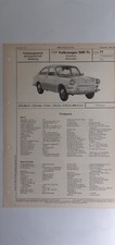 VW: 1600 TL sedán automático (hoja tipo VDA); diciembre 1968