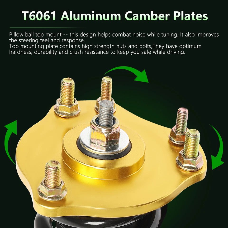 Coilovers Struts Suspension Springs Adj Height Kits Fits 1992-2001 Honda Prelude Foto 3 de 4