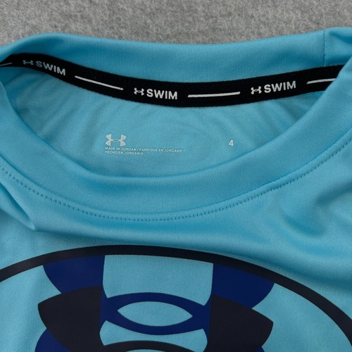 Under Armour Rash Guard Tee and Swim Trunks Outfit 2 piece Boys Size 4 - Picture 7 of 9