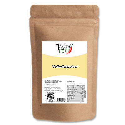 Tasty Pott Vollmilchpulver 1000g Beutel haltbare Milch Alternative