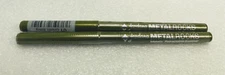 New (2) JORDANA METAL ROCKS Retractable Eye Pencil #01 GREEN ENVY **RARE!