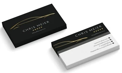 INFOWERK Visitenkarten gestalten - 2-seitig - Chauffeur Service - Auto - personalisieren