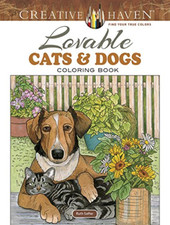Creative Haven Lovable Cats and Dogs Coloring Book (Cre - Paperback NEW Ruth Sof