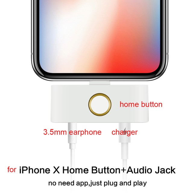 iPhone X Xs Max XR External HOME Button with 3.5mm Audio Jack and