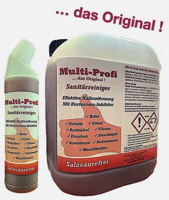 Multi-Profi Sanitärreiniger - Hocheffektive Kalkentfernung WC Urinal Dusche