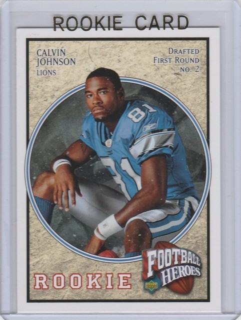 CALVIN JOHNSON ROOKIE CARD 2007 Upper Deck Football Heroes DETROIT LION 