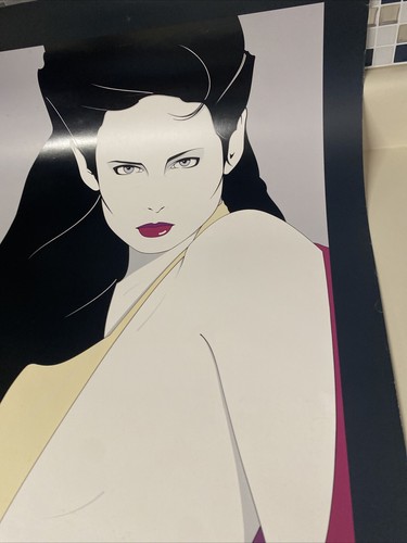 Vintage Patrick Nagel The Book 1981 Santa Monica poster art print 36x24" - Picture 7 of 8