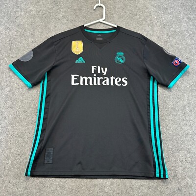 Real Madrid Jersey Mens Large Black Fifa World Cup Cristiano