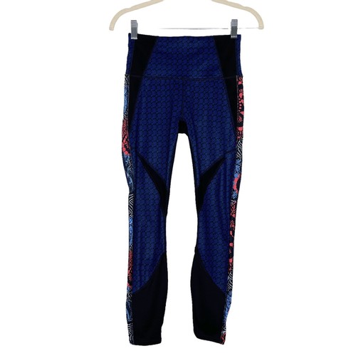 Athleta Lotus Precision Training Tight Women’s Size XS Blue Printed Leggings