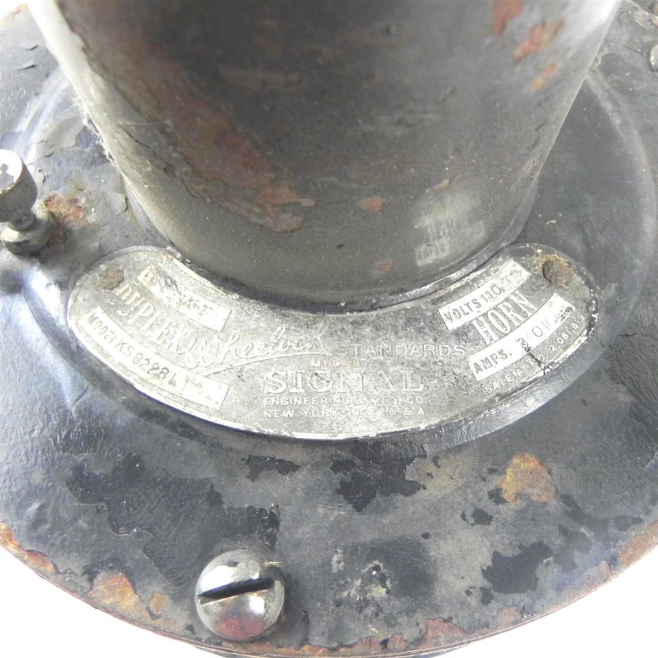 SIRENA DE DOBLE BOCINA DE FÁBRICA ESCOLAR DE COLECCIÓN SIMPLEX WHEELOCK ALARMA SIN PROBAR USADA Foto 4 de 4