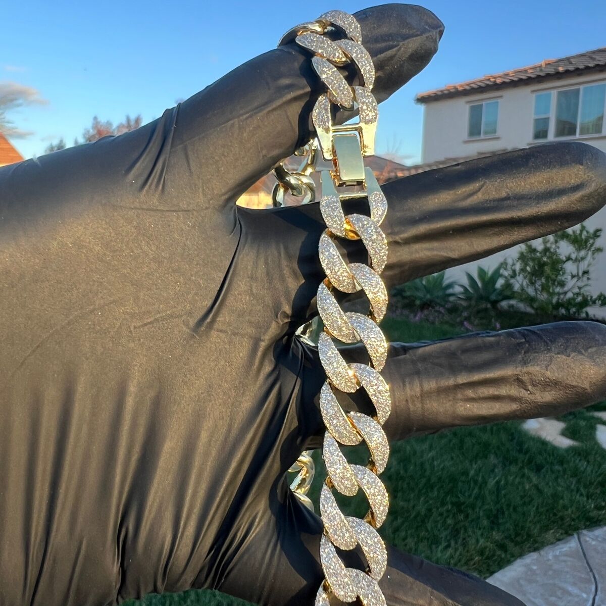 14K Gold Plated Hip Hop Chain Frosted Glitter Cuban Links 14K Gold Plated Hip Hop Chain Frosted Glitter Cuban Links