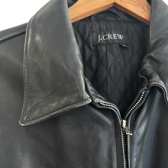 J. Crew Vintage Men's Sz L Leather Bomber Jacket Full Zip J. Crew Vintage Men's Sz L Leather Bomber Jacket Full Zip