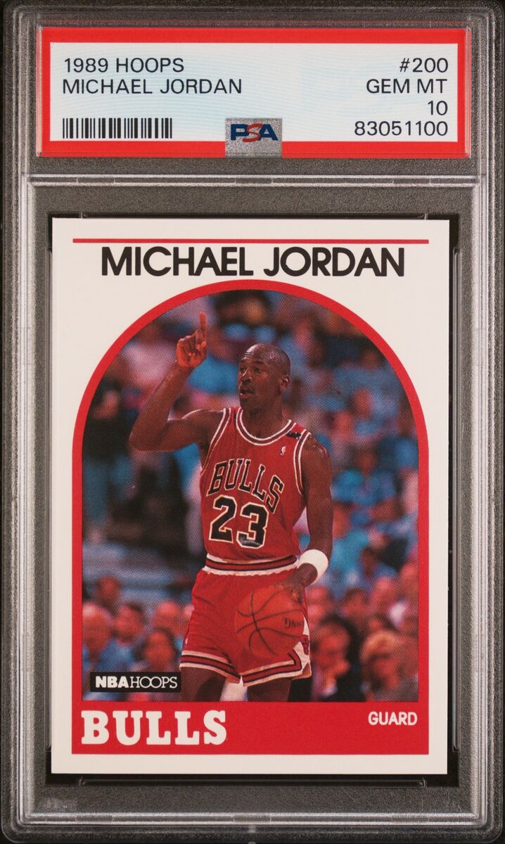 Michael Jordan 1989 Hoops Basketball Card #200 Graded PSA 10 Michael Jordan 1989 Hoops Basketball Card #200 Graded PSA 10